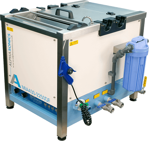Image of the Alphansonic Mia Standing anilox cleaning system Compact Bench Top Model